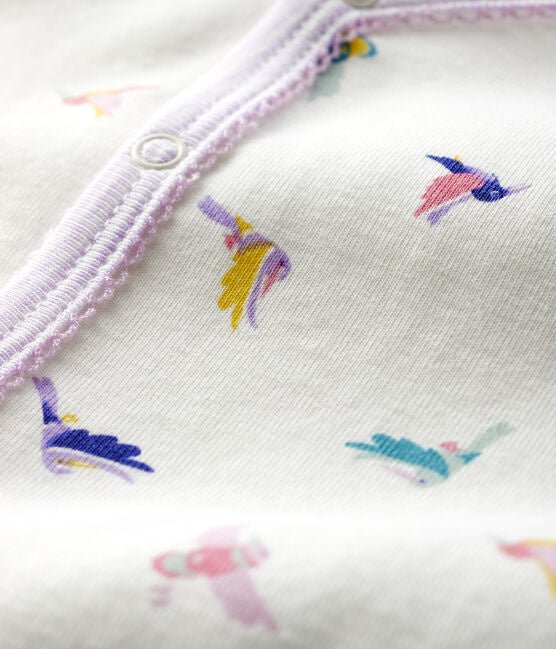 ⋙Baby - Strampler ohne Fuß aus Rippstrick mit Vogel Druck von Petit Bateau ♡ - Pilzessin.at - zauberhafte Kinderdinge