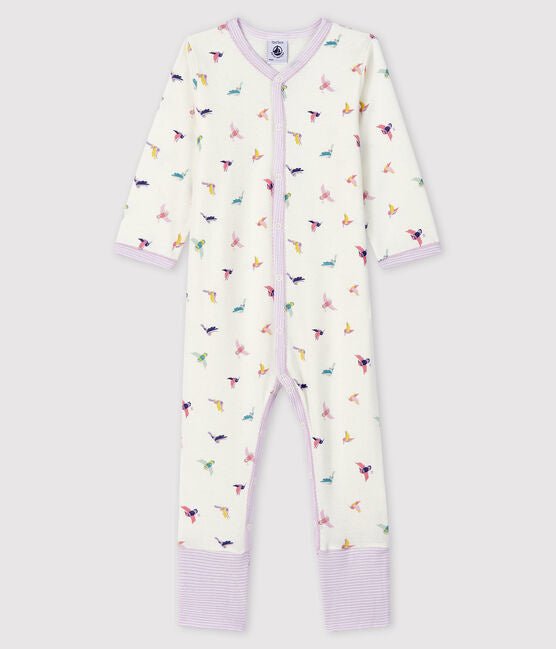 ⋙Baby - Strampler ohne Fuß aus Rippstrick mit Vogel Druck von Petit Bateau ♡ - Pilzessin.at - zauberhafte Kinderdinge