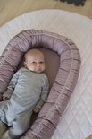 Babynestchen aus 100% Biobaumwolle Leafed Dusty rose - Pilzessin.at - zauberhafte Kinderdinge