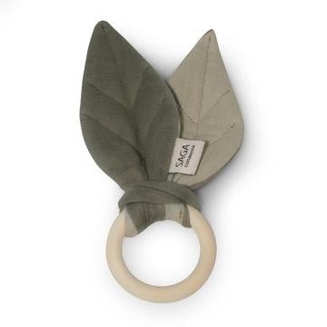 Beißring aus Holz und Biobaumwolle - Pilzessin.at - zauberhafte Kinderdinge