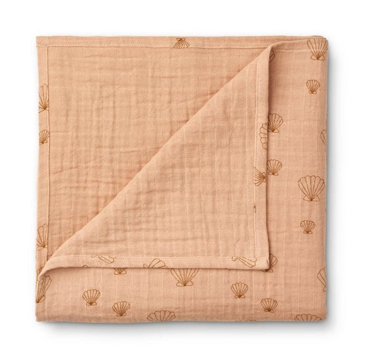 Ben muslin swaddle print Sea shell / Pale tuscany - Pilzessin.at - zauberhafte Kinderdinge