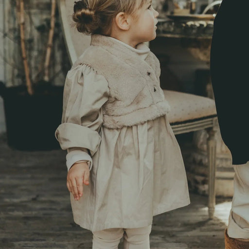 Benties Dress in silvery beige - Pilzessin.at - zauberhafte Kinderdinge