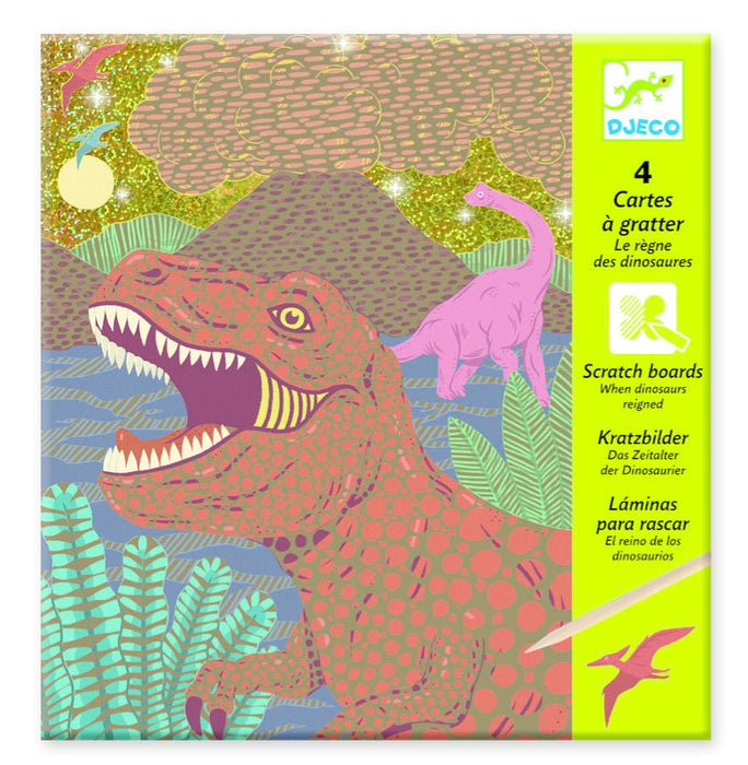 Bilder zum Auskratzen Dinosaurier von Djeco - Pilzessin.at - zauberhafte Kinderdinge