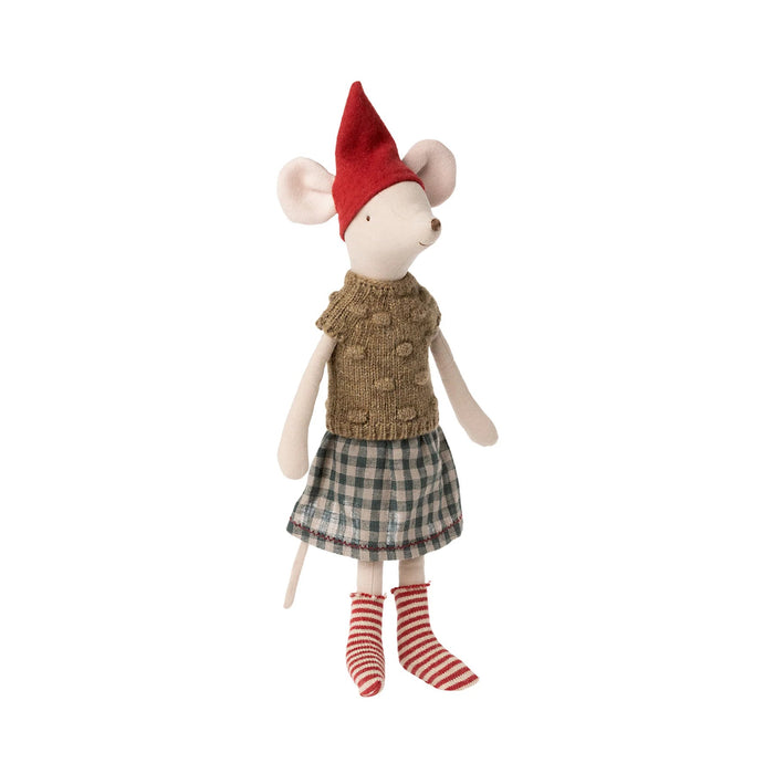 Christmas mouse Medium Girl mit Pullover 33cm - Pilzessin.at - zauberhafte Kinderdinge