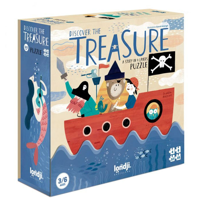 Discover the treasure - 4 Puzzle in 1 - Pilzessin.at - zauberhafte Kinderdinge