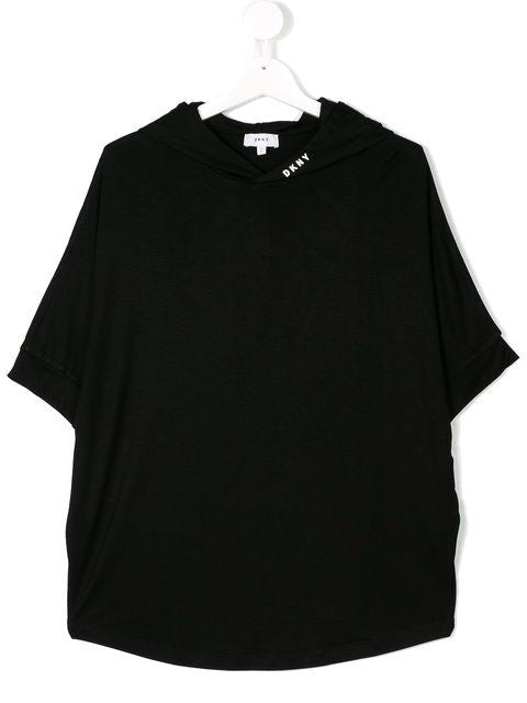 DKNY Tee - Shirt schwarz mit Kapuze - Pilzessin.at - zauberhafte Kinderdinge