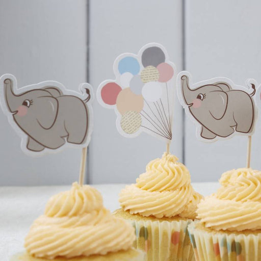 Elefant Cupcake Aufsätze von Ginger Ray - Pilzessin.at - zauberhafte Kinderdinge