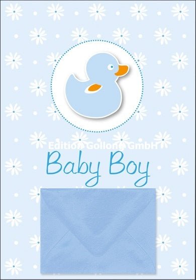 Glückwunschkarte Geburt "Baby Boy" von EDITION GOLLONG - Pilzessin.at
