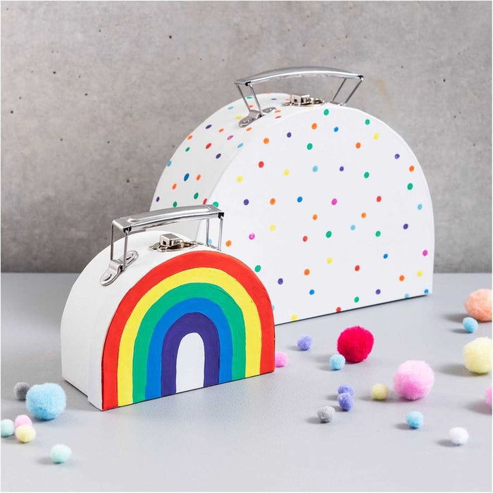 ⋙ halbrunder Koffer | Made by me | in weiß von Rico Design ♥ - Pilzessin.at - zauberhafte Kinderdinge