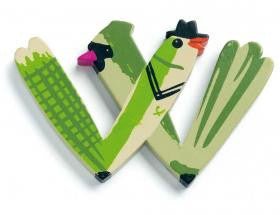 Holzbuchstabe W von Djeco bei Pilzessin - Pilzessin.at