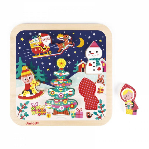 Holzfiguren Puzzle Weihnachten 5 Teile von Janod - Pilzessin.at - zauberhafte Kinderdinge