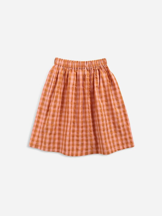 ⋙ karierter Midi Rock "Vichy buttoned woven" von Bobo Choses ♡ - Pilzessin.at - zauberhafte Kinderdinge