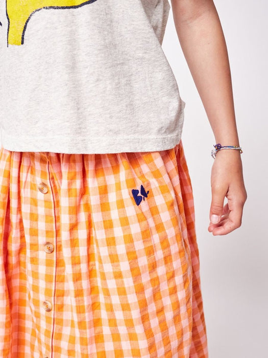 ⋙ karierter Midi Rock "Vichy buttoned woven" von Bobo Choses ♡ - Pilzessin.at - zauberhafte Kinderdinge