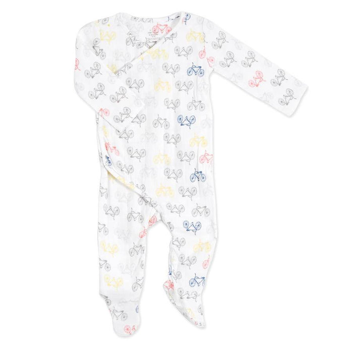 Kimono Strampler Baby Musselin Fahrrad von Aden und Anais - Pilzessin.at - zauberhafte Kinderdinge