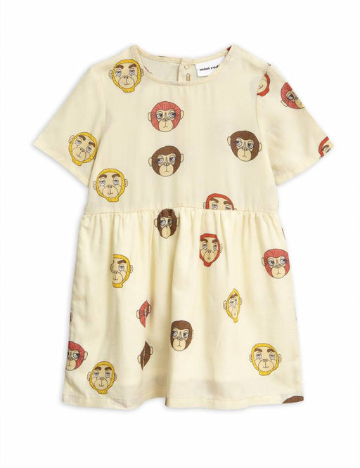 Kleid Affe gewebt grau weiß von Mini Rodini - Pilzessin.at - zauberhafte Kinderdinge