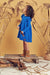 Kleid blau in Oeko Tex - Pilzessin.at - zauberhafte Kinderdinge