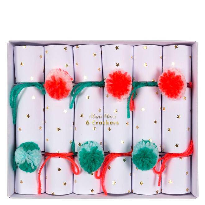 Knallbonbons Bommel Weihnachten 6 Stück von Meri Meri - Pilzessin.at - zauberhafte Kinderdinge