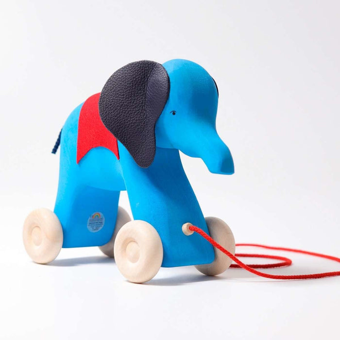 ⋙ Nachziehtier Elefant Otto in blau von Grimms ♥ - Pilzessin.at