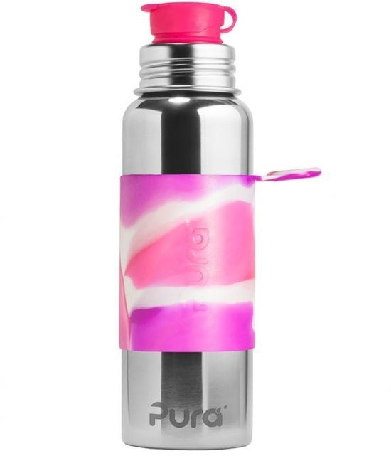 Sportflasche 850 ml mit Swirl Sleeve von Pura