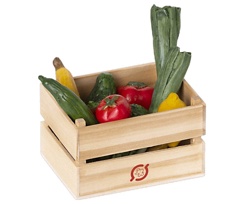 Maileg Holzkiste Mini-Obst & Gemüse