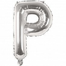 P Folienballon silber Buchstabe - Pilzessin.at - zauberhafte Kinderdinge