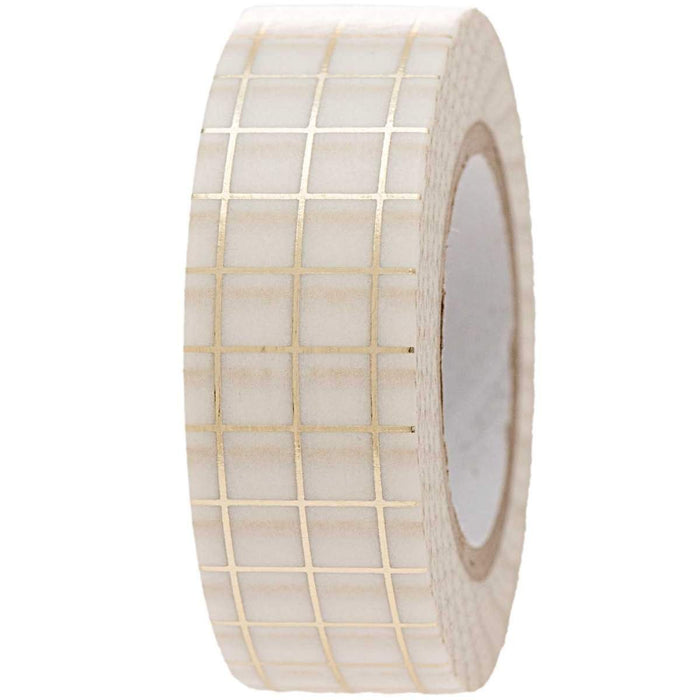 ⋙ Paper Poetry Tape Kariert | weiß-gold von Rico Design ♡ - Pilzessin.at