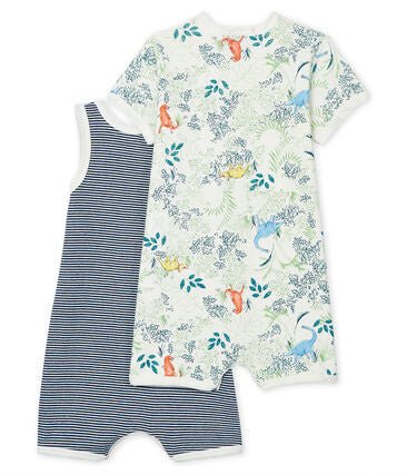 Petit Bateau Duo Baby - Kurzoveralls für Jungen aus Rippstrick - Pilzessin.at - zauberhafte Kinderdinge