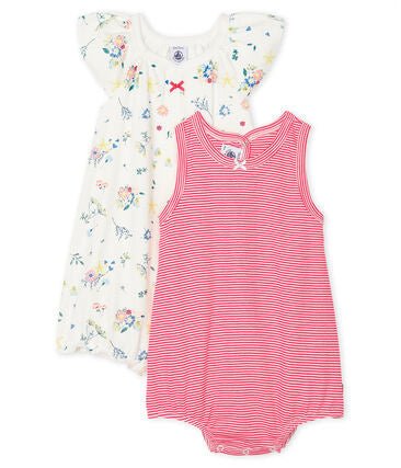 Petit Bateau Duo Baby - Kurzoveralls für Mädchen aus Rippstrick - Pilzessin.at - zauberhafte Kinderdinge
