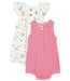 Petit Bateau Duo Baby - Kurzoveralls für Mädchen aus Rippstrick - Pilzessin.at - zauberhafte Kinderdinge