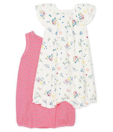 Petit Bateau Duo Baby - Kurzoveralls für Mädchen aus Rippstrick - Pilzessin.at - zauberhafte Kinderdinge