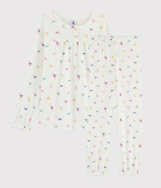 Petit Bateau Pyjama Rippstrick mit Vogel Print - Pilzessin.at - zauberhafte Kinderdinge