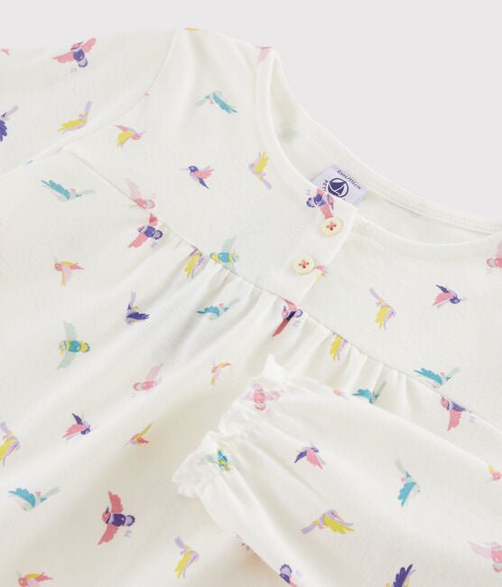 Petit Bateau Pyjama Rippstrick mit Vogel Print - Pilzessin.at - zauberhafte Kinderdinge