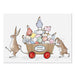 Postkarte Fleißiger Osterhase von Krima & Isa - Pilzessin.at - zauberhafte Kinderdinge