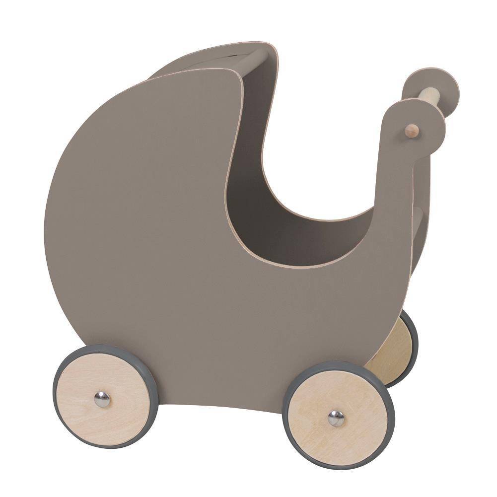 Puppenwagen in warmen Grau - Pilzessin.at - zauberhafte Kinderdinge