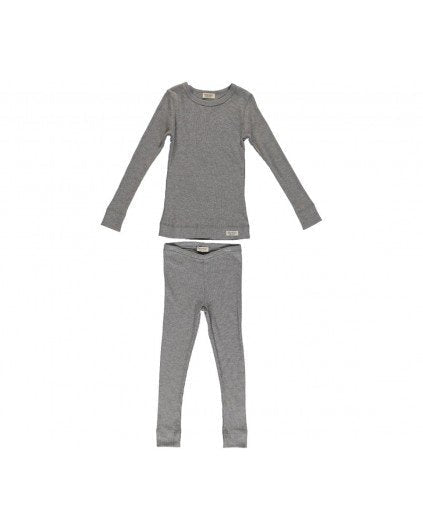 Pyjama Kinder Ripp grey melange von MarMar Copenhagen - Pilzessin.at - zauberhafte Kinderdinge