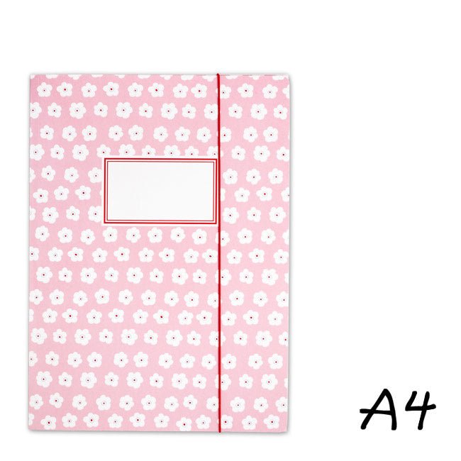 Sammelmappe Blümchen Rosa A4 von Krima & Isa - Pilzessin.at - zauberhafte Kinderdinge