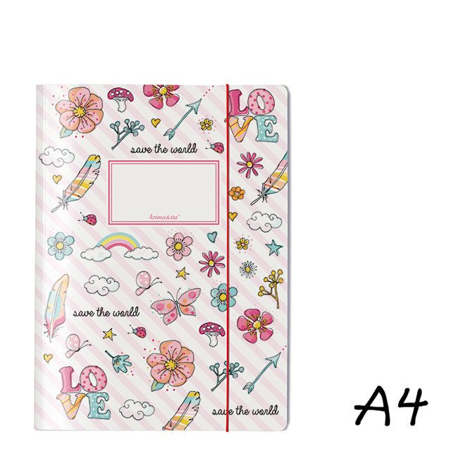 Sammelmappe Flowerpower A4 von Krima & Isa - Pilzessin.at - zauberhafte Kinderdinge