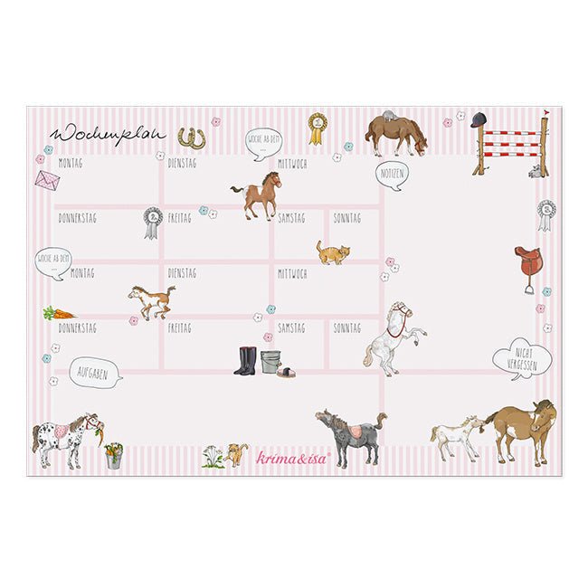 Schreibtischunterlage "Pony" von Krima & Isa - Pilzessin.at - zauberhafte Kinderdinge