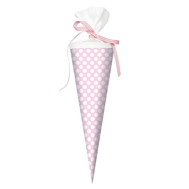 Schultüte Punkte rosa klein von Krima & Isa - Pilzessin.at - zauberhafte Kinderdinge