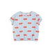 Shirt mit Print Sweet in mild blue/red - Pilzessin.at - zauberhafte Kinderdinge