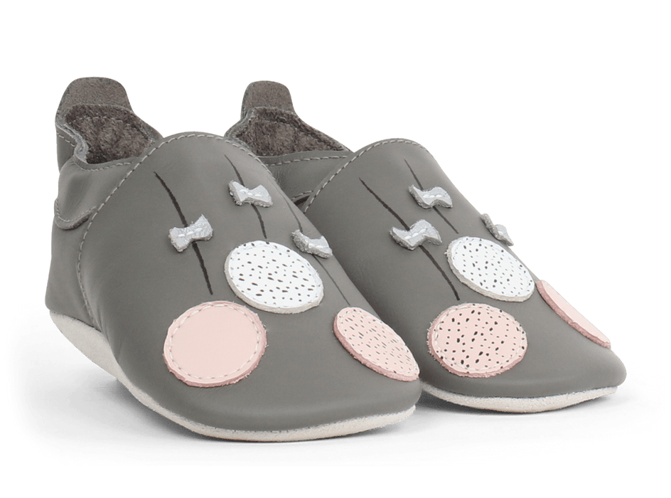 Soft Soles Lederpuschen Luftballons grau von Bobux - Pilzessin.at - zauberhafte Kinderdinge