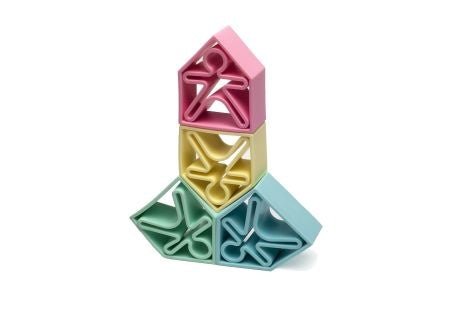 ⋙ Spielfiguren mit Häuser in bunt von dëna - Pilzessin.at - zauberhafte Kinderdinge