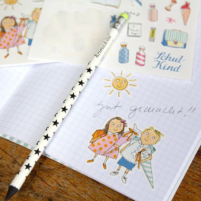 Sticker "ERSTER SCHULTAG" von Krima & Isa - Pilzessin.at - zauberhafte Kinderdinge
