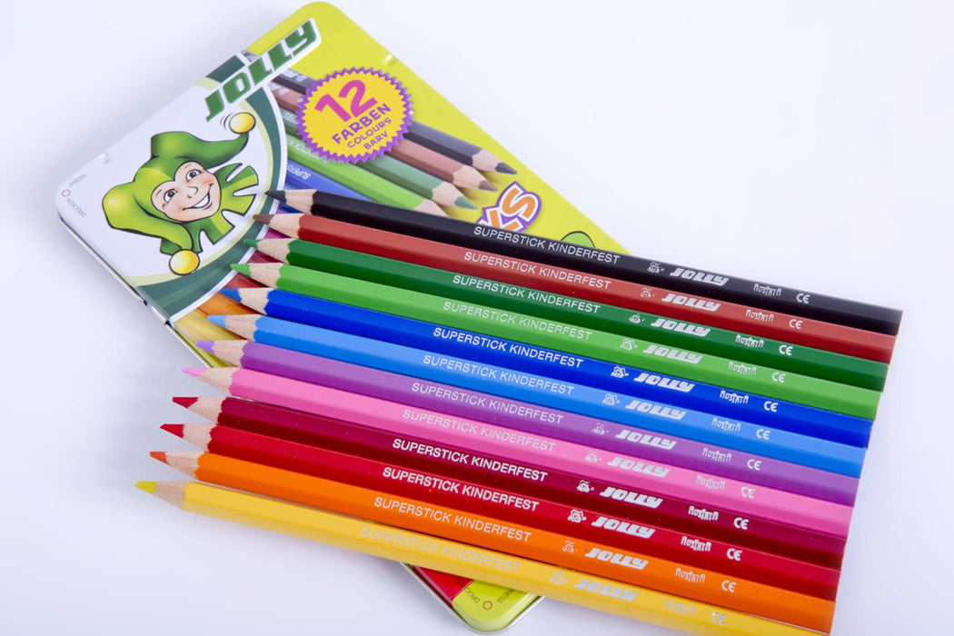 Supersticks Classic Buntstifte 12 Stück in Metalldose von Jolly - Pilzessin.at - zauberhafte Kinderdinge