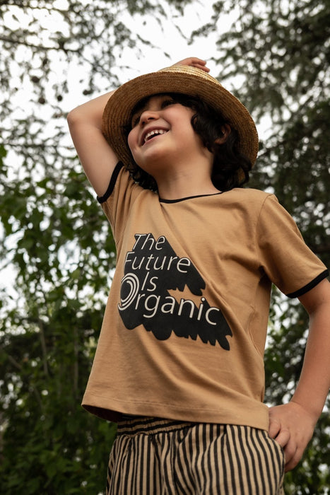T Shirt Kinder Die Zukunft ist organisch kamel von SayPlease - Pilzessin.at - zauberhafte Kinderdinge