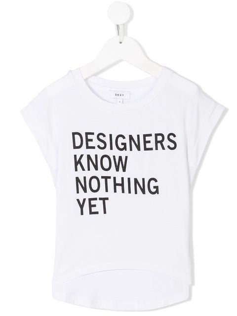 T-Shirt weiß mit Brustprint von DKNY - Pilzessin.at - zauberhafte Kinderdinge