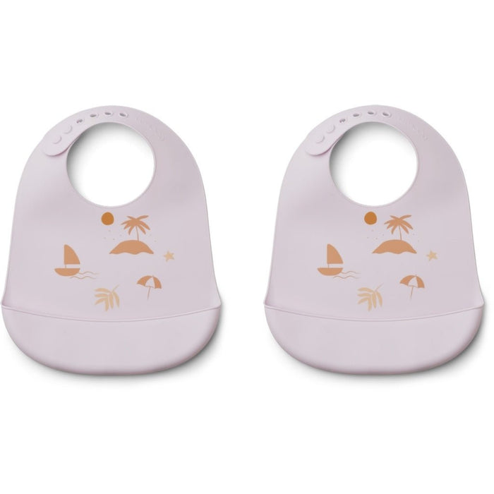 Tilda Silicone Bib - Seaside light lavender - Pilzessin.at - zauberhafte Kinderdinge