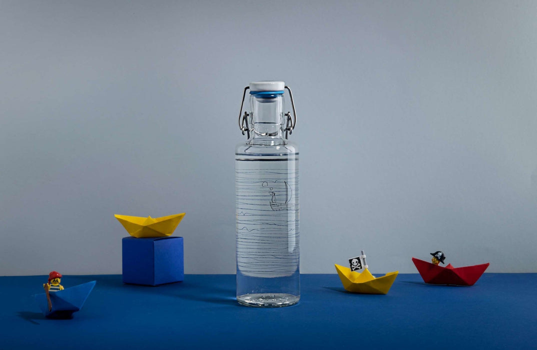 Trinkflasche aus Glas 0,6 l Heimat Wasser von Soulbottles - Pilzessin.at - zauberhafte Kinderdinge