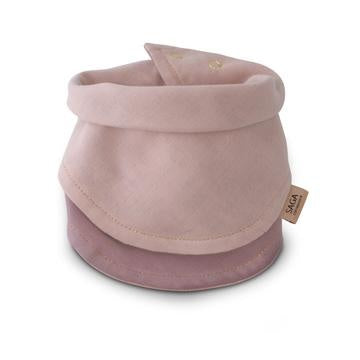 Lätzchen und Spucktuch aus Bio Baumwolle Unni Mix rose von Saga Copenhagen