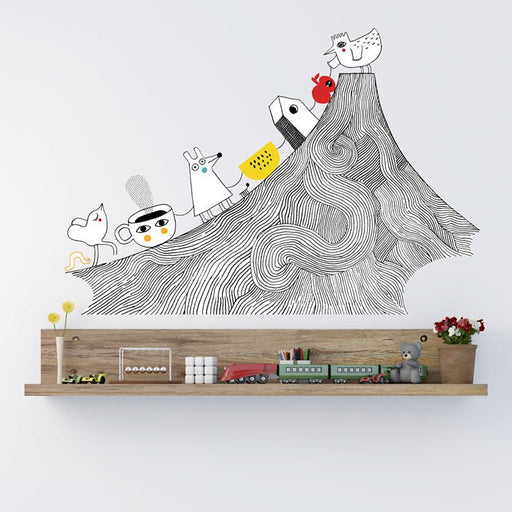 Wandsticker mountain | von Chispum - Pilzessin.at - zauberhafte Kinderdinge